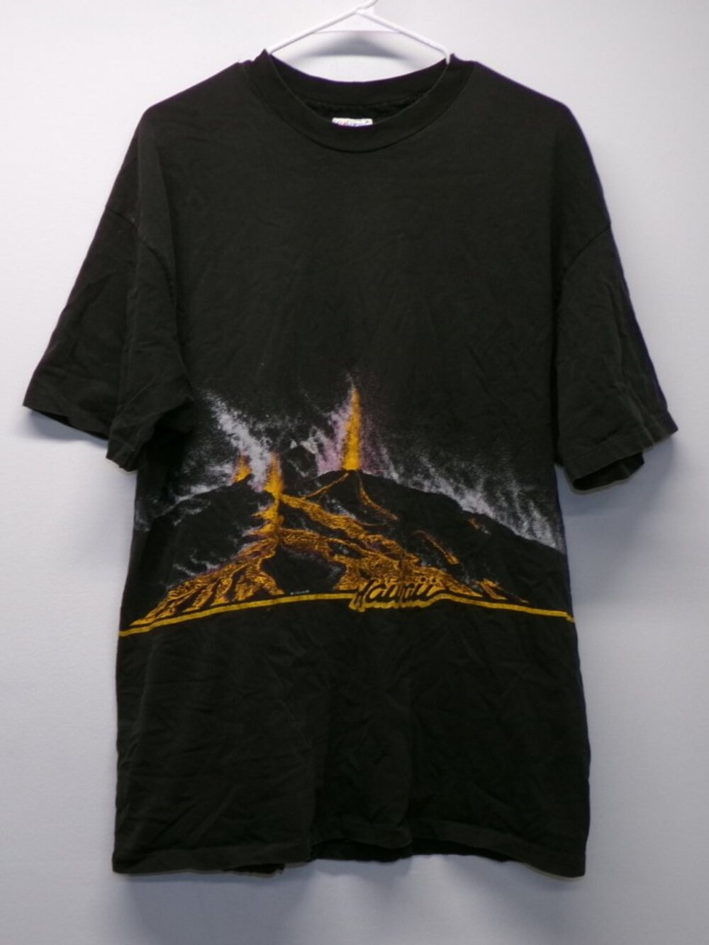 Vintage 80s Hawaii Volcano Lava Flow T Shirt sz XXL Hanes Beefy T Cleveland 1987